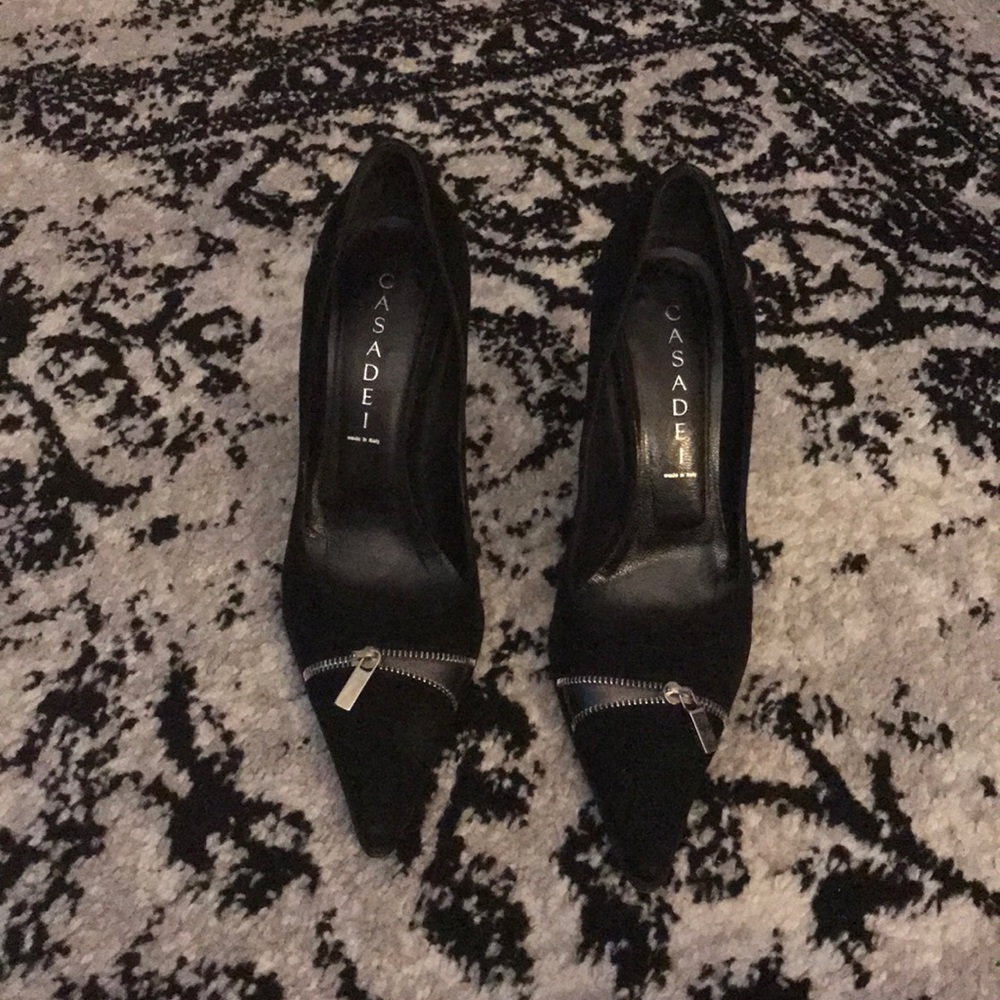 Casadei black stilettos